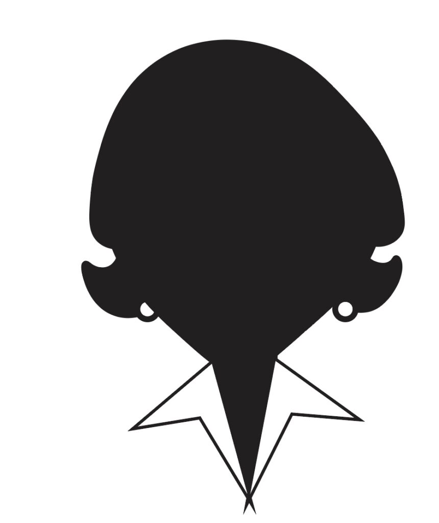 Vector image of a silhouette of a CEO